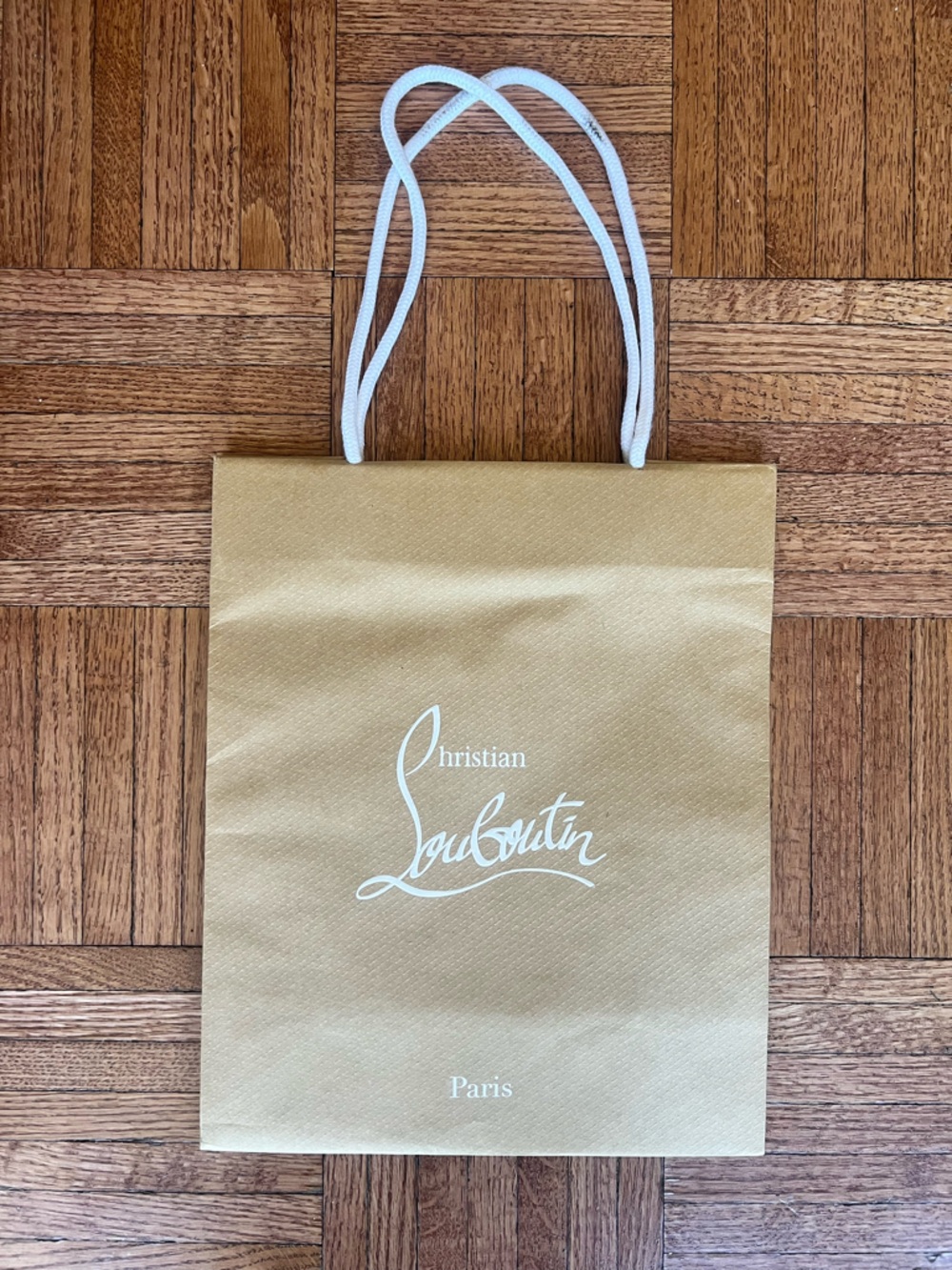 Christian Louboutin Iconic Paper Tote with White Cord Handles